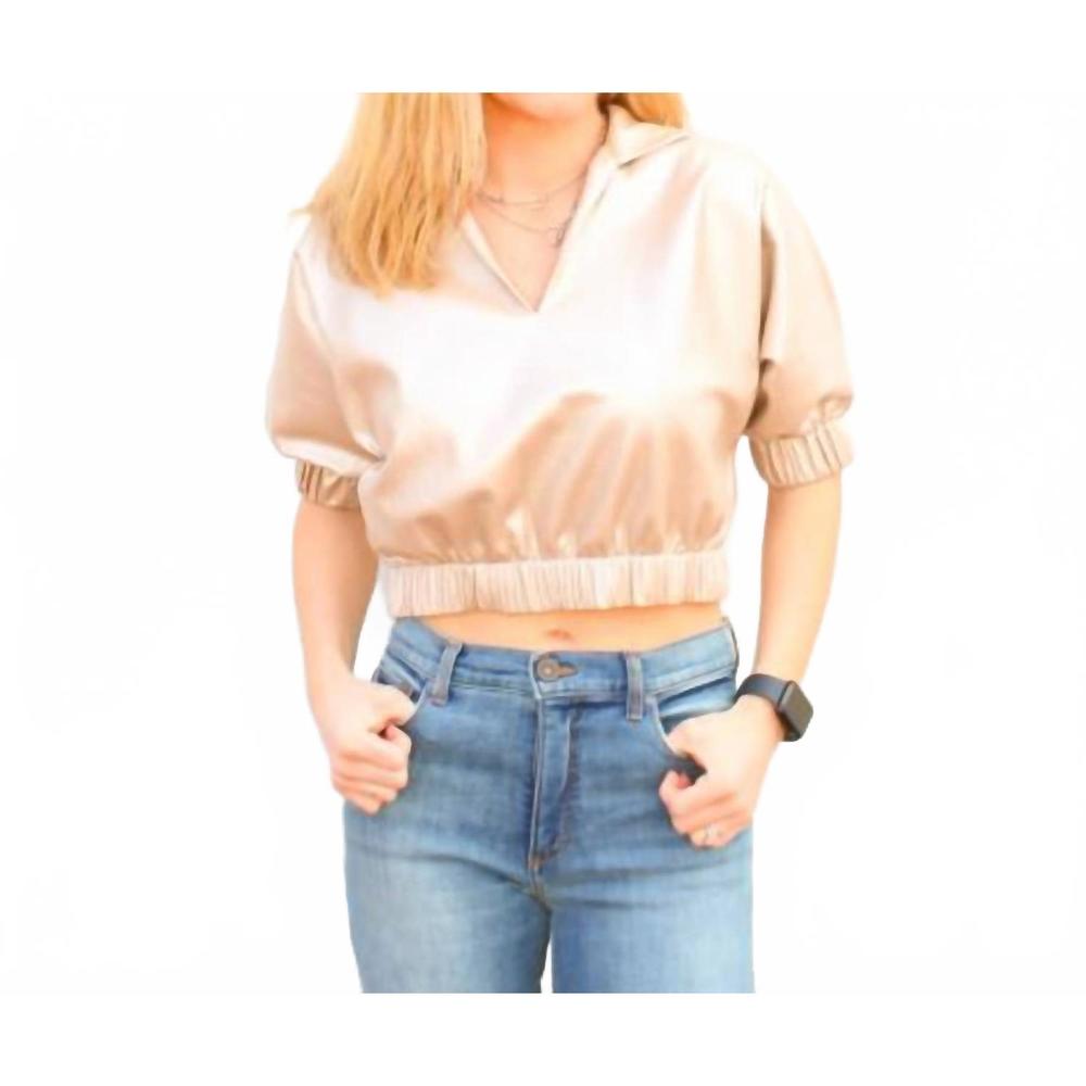 NEW EMILY MCCARTHY poppy crop top in pearl